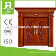 New design doule leaf copper imitating security door made in China